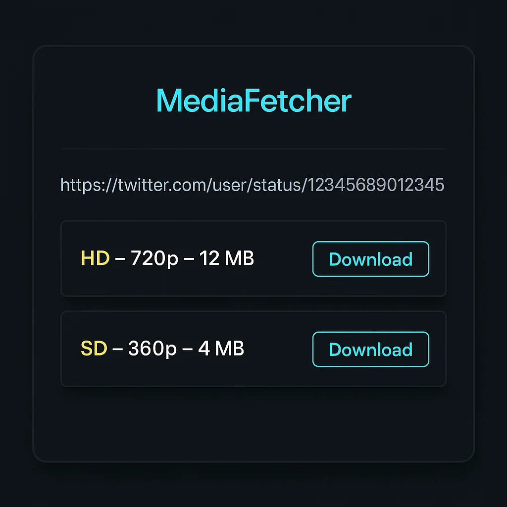Clicking the download button to save a Twitter video